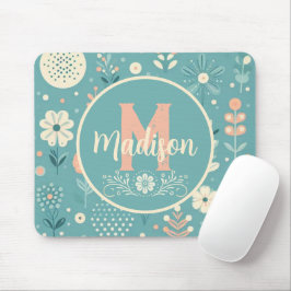 Monogram Whimsiska blommor Musmatta