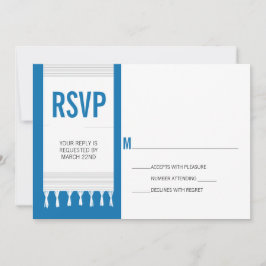 Monogram White Blue Tallit Pub Mitzvah OSA Reply Kort