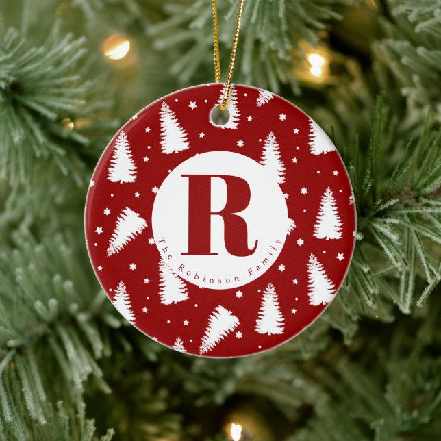 Monogram White Julgranar Julgransprydnad Keramik (Träd)