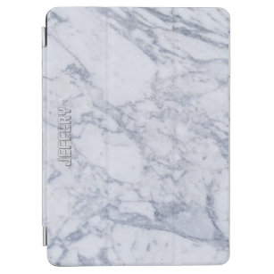 Monogram White Marble Stone Mönster iPad Air Skydd