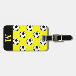 Monogram White Ocer Football Bollar, Gult Bagagebricka