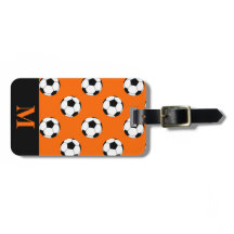 Monogram White Ocer Football Bollar, Orange