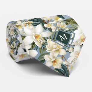 Monogram White Orchids Orchid Blommigt Flowers Slips