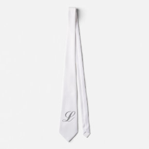 Monogram White Tie Slips