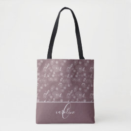 Monogram Wildblomdoodles Tote Bag Tygkasse