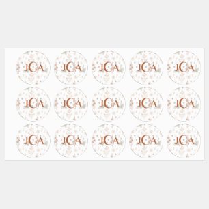Monogram Wildblomma Adhesive Klistermärke