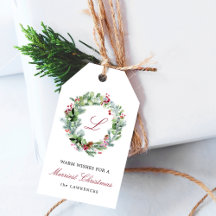 Monogram Winter Greenery Wandey Helgdag