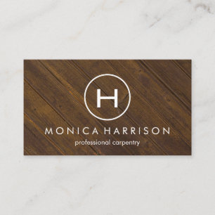 Monogram Wood Carpentry Visitkort