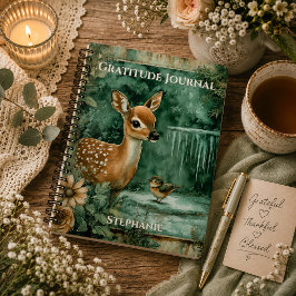 Monogram Woodland Deer Tacksamhetsdagbok | Anteckningsbok