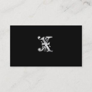 Monogram X-affärskort Visitkort
