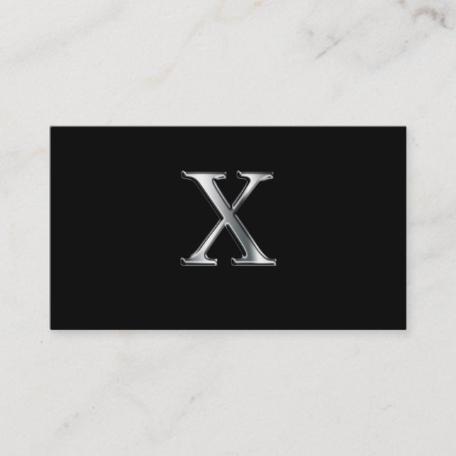Monogram X-affärskort Visitkort (Framsida)