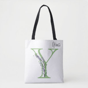Monogram Y Lavender Eucalyptus Tygkasse