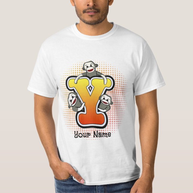 Monogram Y Sock monkey T Shirt (Framsida)