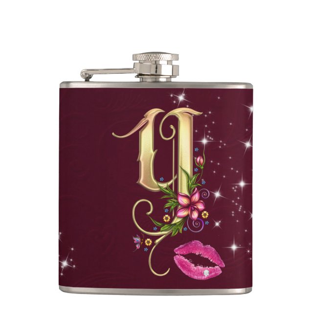 Monogram Y Wrapped Flask, 6 oz. Fickplunta (Framsidan)
