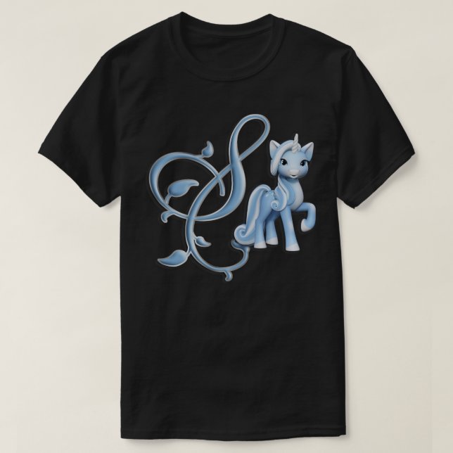 Monogram Z Anpassningsbar Unicorn T Shirt (Design framsida)