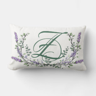 Monogram Z Lavender Eucalyptus Lumbarkudde
