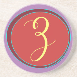 Monogram Z Sandstone Underlägg