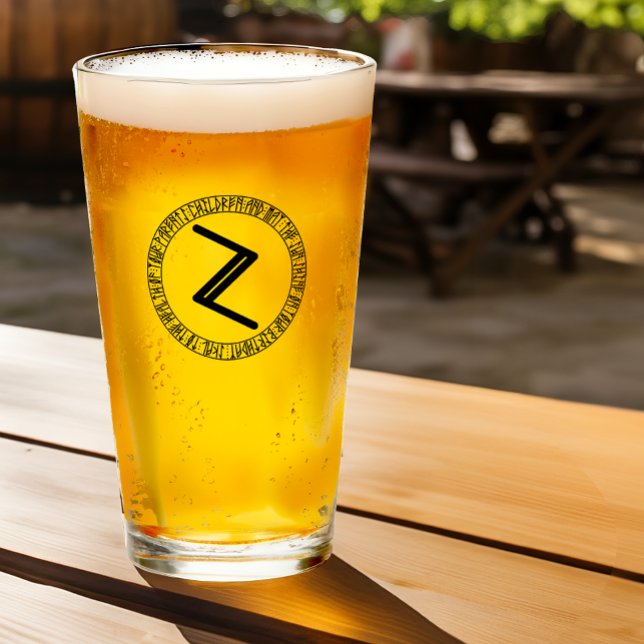 Monogram Z - Viking Stil - Pint Glass Glaskopp (Skapare uppladdad)