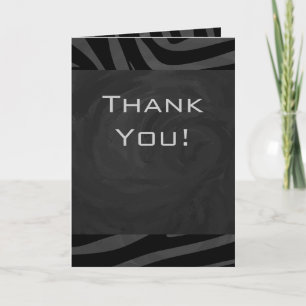 Monogram Zebra Black och Grått Kort