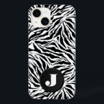 Monogram Zebra tryck<br><div class="desc">Ett snyggt-mobilfodral har ditt monogram från början vid utskrift av svarta och vita zebra ränder-djur mönster. VÄLJ MODELLEN OCH STIL NÄR DU BESTÄLLER! Skapa dig själv eller ge som gåva. MATCHING-dragsträngssäck,  bagagemärke och fler artiklar i vår resesamling.</div>