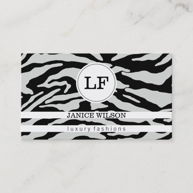 Monogram | ZEBRA TRYCK Visitkort (Framsida)