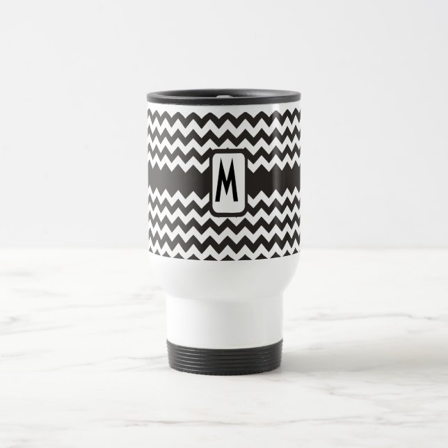 Monogram Zigzag Resemugg: Black, White Chevrons Resemugg (Center)
