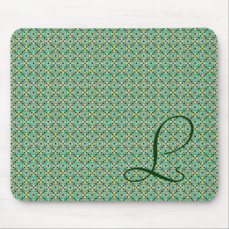 Monograma con fondo de mosaico marroquí musmatta