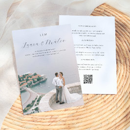 Monograma de Boda Invación de Boda Código QR Inbjudningar