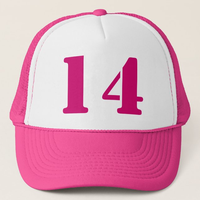 Monograma de encargo plantilla en blanco número 14 truckerkeps (Framsida)