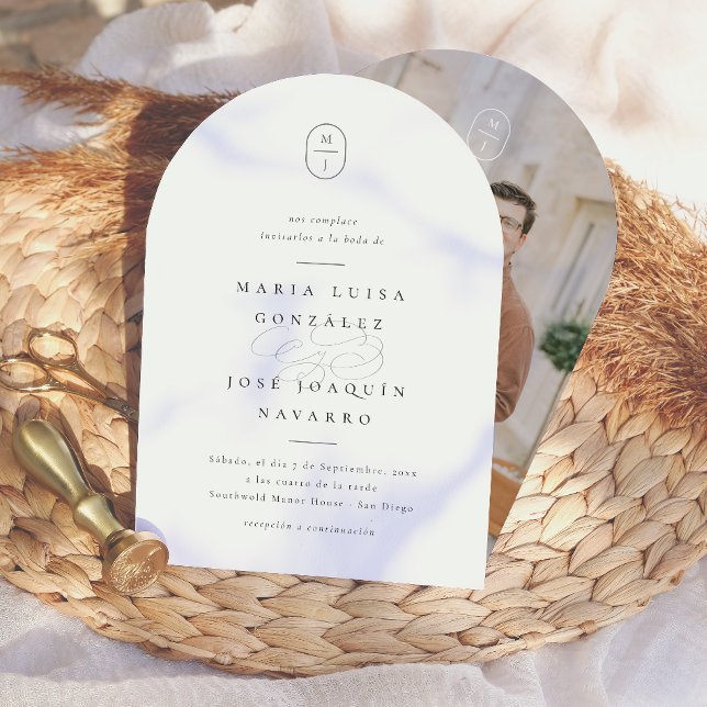 Monograma Formal Invación de Boda Elegante Inbjudningar (Skapare uppladdad)