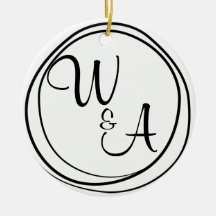 Monograma para casal Estilo Rústico Farmhouse