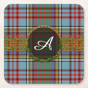 MonogramanderssonTartan Underlägg Papper Kvadrat