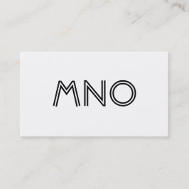 Monogramanpassningsbartext Visitkort