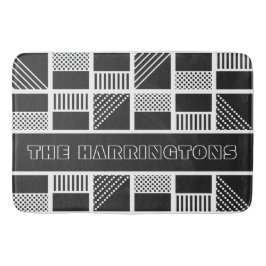 Monogrambadkar av geometrisk kvadrat-anpassningsba badrumsmatta