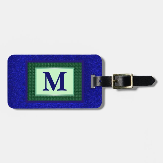 Monogrambagagemärkre Bagagebricka (Horisontell Framsida)