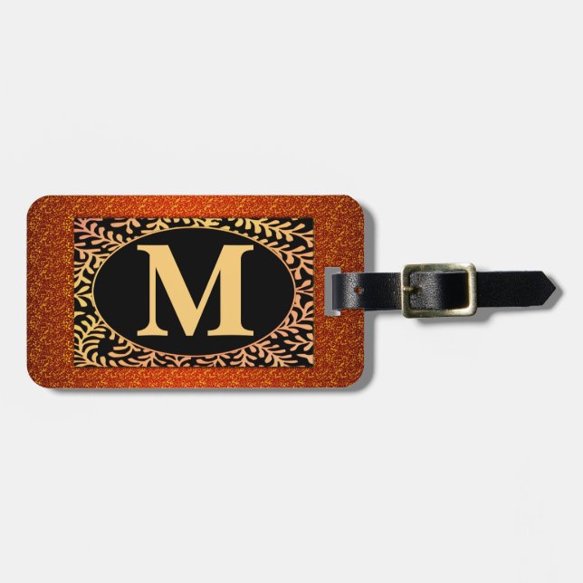 Monogrambagagemärkre Bagagebricka (Horisontell Framsida)