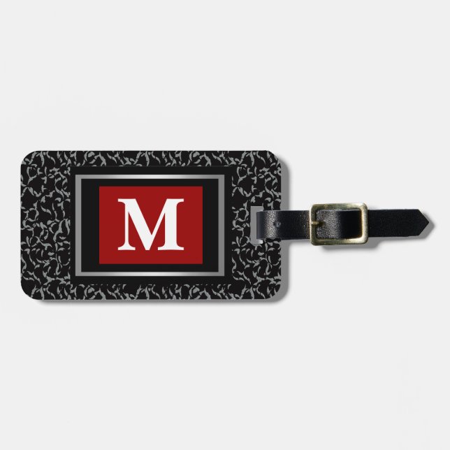 Monogrambagagemärkre Bagagebricka (Horisontell Framsida)