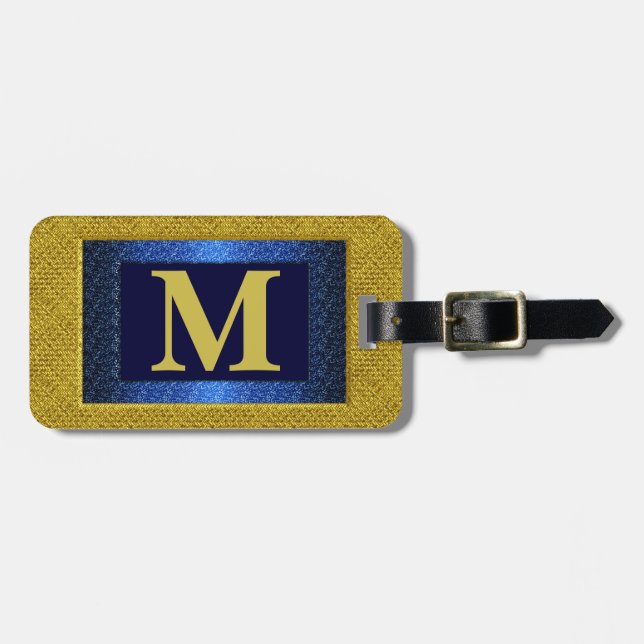 Monogrambagagemärkre Bagagebricka (Horisontell Framsida)