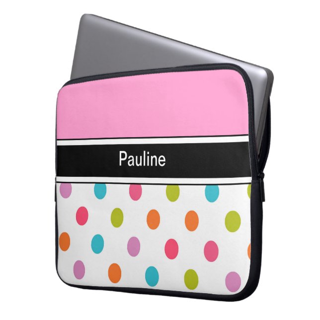 Monogrambärbar datorfodral (Framsidan Vänster)