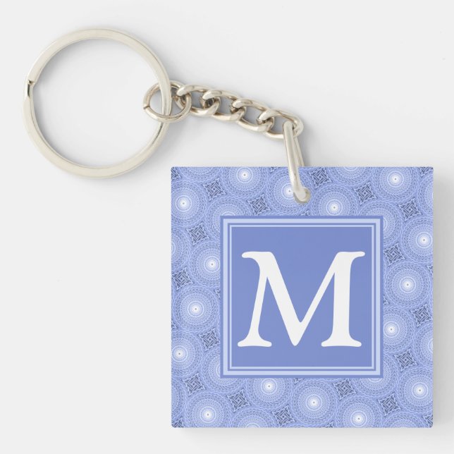 Monogramblå cirklar mönster (Framsidan)
