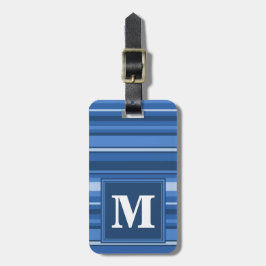 Monogramblå rand bagagebricka