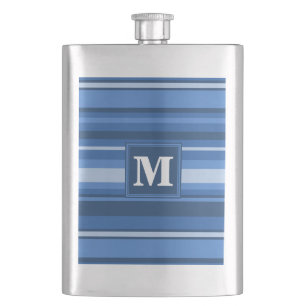 Monogramblå rand fickplunta