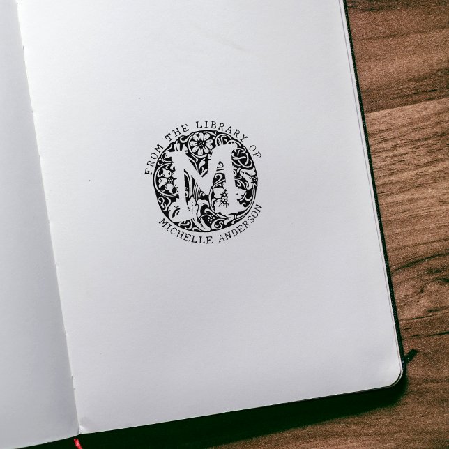 Monogramblommor från vintage Bibliotek Stämpel (Skapare uppladdad)