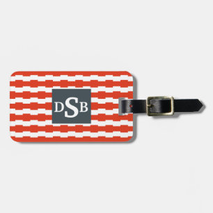 MonogramBoxstripe mönster Bagagebricka