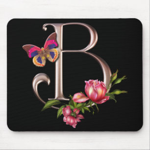 MONOGRAMBREV B MED RO OCH FJÄRILEN MUSMATTA