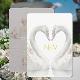 Monogrambröllop - inbjudan