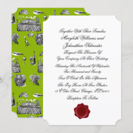 Monogrambröllop - inbjudan till musik- och kalligr