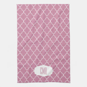 MonogramCashmererosor Quatrefoil Kökshandduk