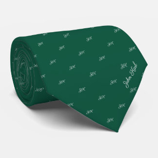 Monogramcitat för anpassat namn för grönt slips