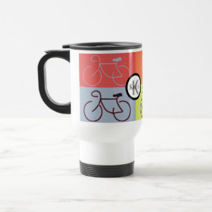 Monogramcykeln kvadrerar rött, orange, grått och resemugg